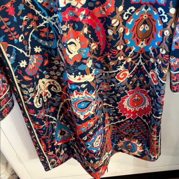 Gretchen Scott so M Floral Multicolor Dress luke new! Gold Buttons - Picture 5 of 8